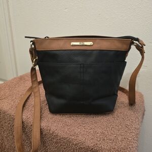 Black and Brown Crossbody Bag